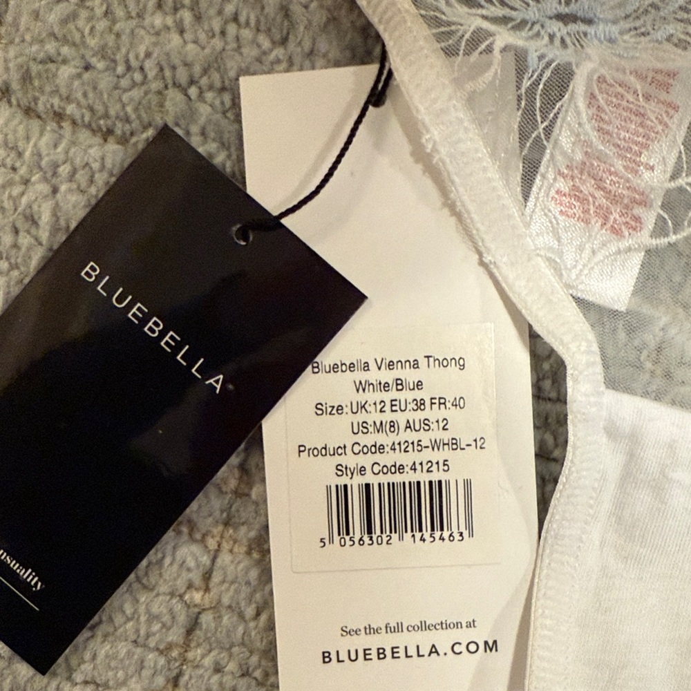 Bluebella Sheer White Lace Panty - Picture 2 of 2